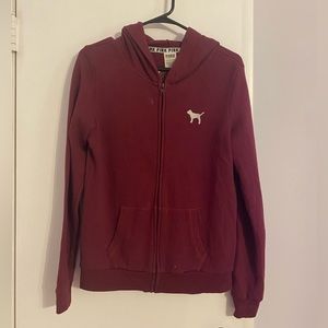 Victoria’s Secret pink burgundy hoodie size extra small